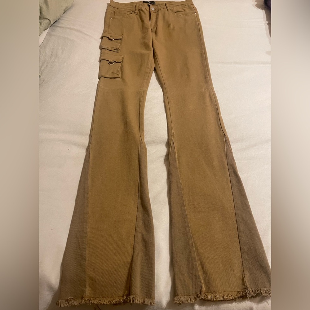 Pure Reign Stacked Tan Jeans
